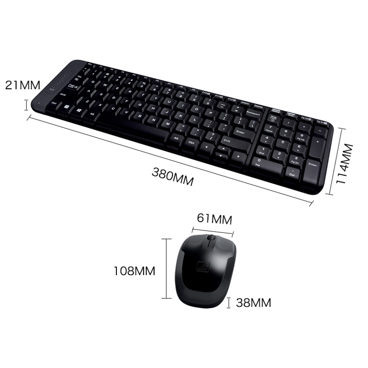 罗技（Logitech）MK220无线键鼠套装 键盘鼠标 黑色  带无线2.4G接收器