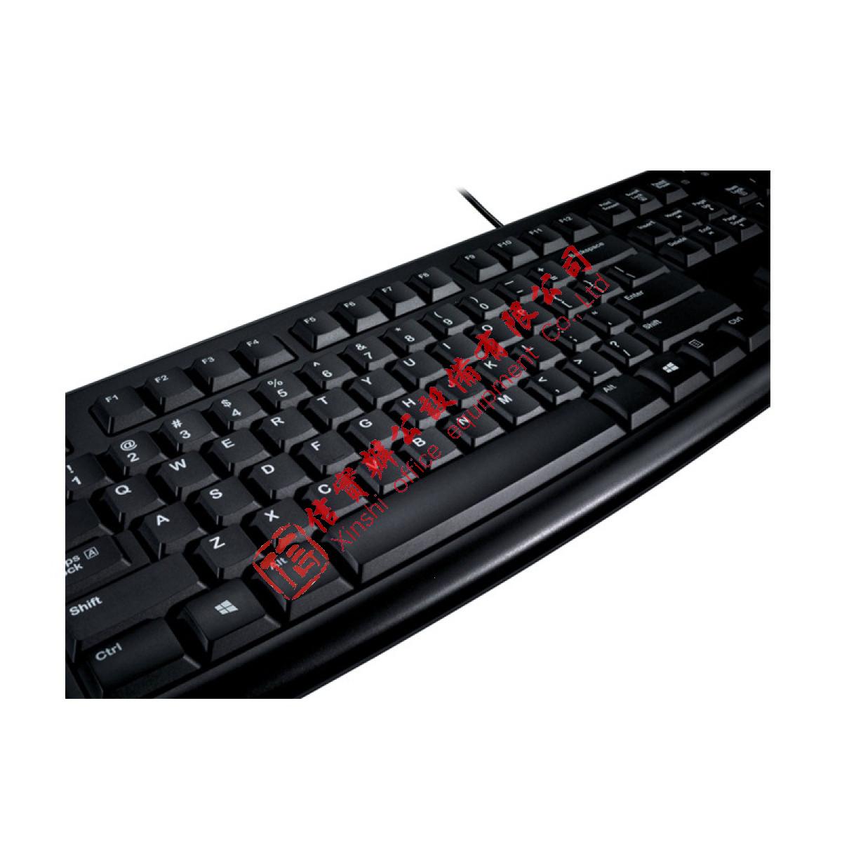 罗技（Logitech）K120 键盘 有线键盘 办公键盘 全尺寸 黑色