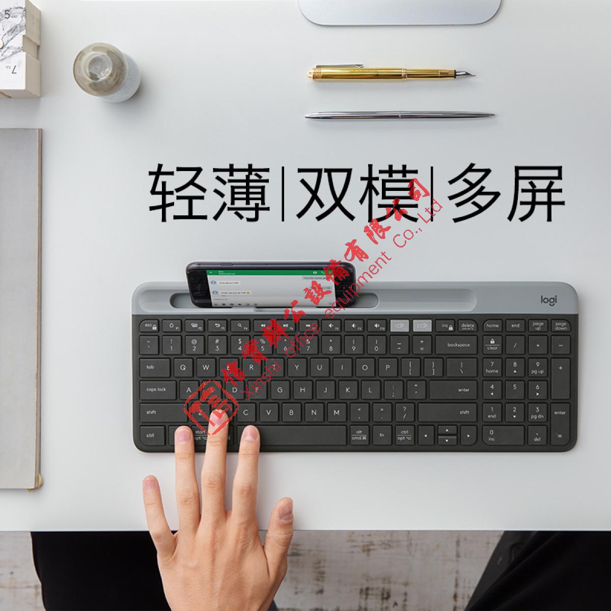 罗技（Logitech）K580 键盘 无线蓝牙键盘 办公键盘 便携超薄键盘 笔记本键盘 平板键盘 星空灰