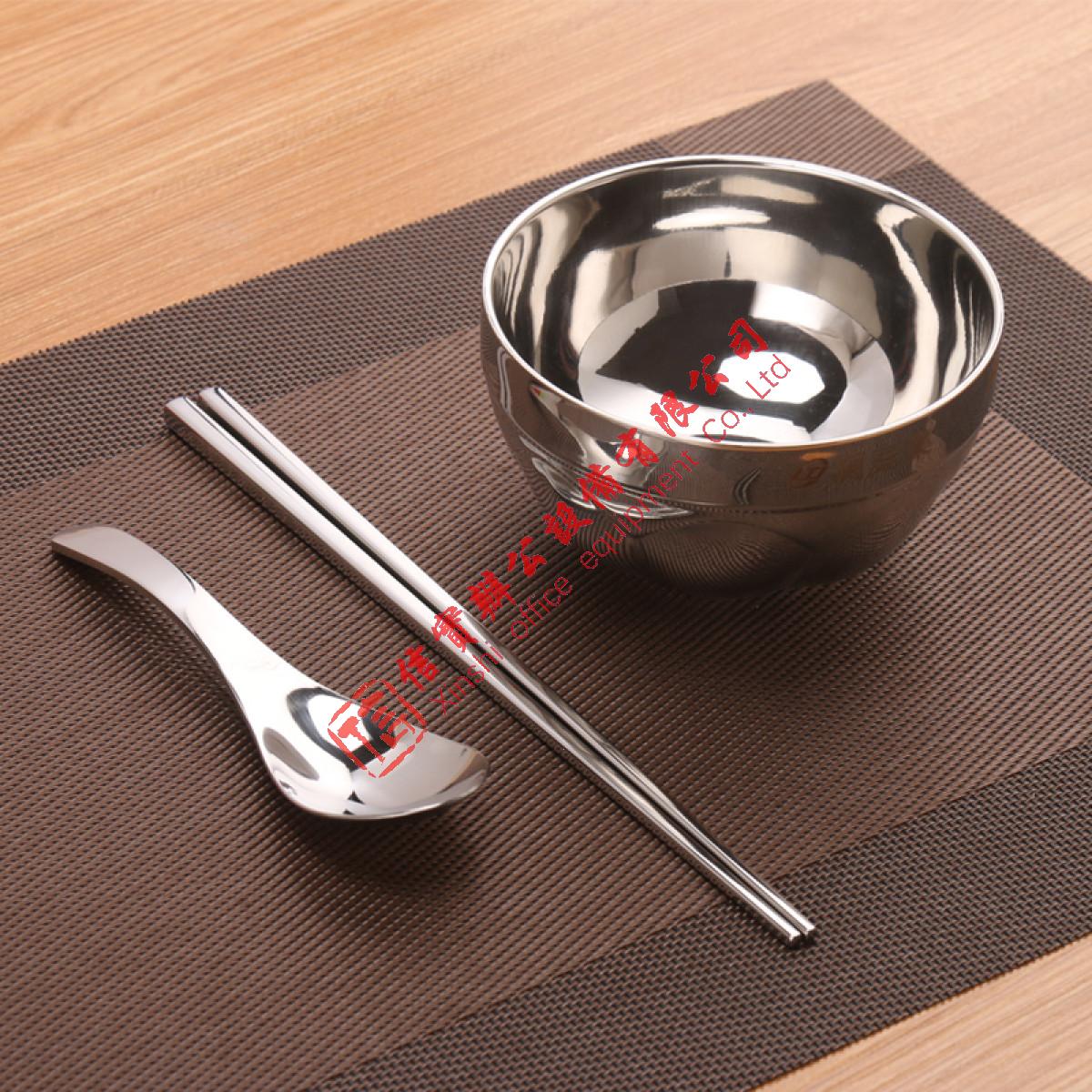 碗筷勺分格餐盘成人四件套不锈钢食堂餐盘