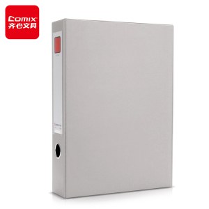齐心(Comix) A1236档案盒A4 文件盒55mm 磁扣式资料盒(带压纸夹) 灰色