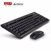 双飞燕（A4TECH）3100N无线鼠标键盘套装 防水办公商务USB键鼠套件