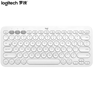 罗技（Logitech）K380 键盘 蓝牙键盘 便携 超薄键盘 笔记本键盘 芍药白