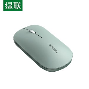 绿联（UGREEN）无线蓝牙双模鼠标 适用苹果华为荣耀笔记本平板 台式机轻音办公便携 MU001 抹茶绿（90367）