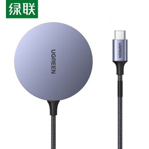 绿联（UGREEN）磁吸无线充 输入5V/2A,9V/2A,12V/2A 输出15W Max iOS设备输出功率7.5W CD245（30233）