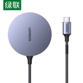 绿联（UGREEN）磁吸无线充 输入5V/2A,9V/2A,12V/2A 输出15W Max iOS设备输出功率7.5W CD245（30233）