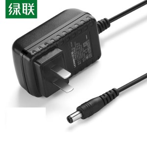 绿联 12V1A电源适配器 DC多功能充电器 外径5.5mm内径2.1mm 黑 连接器 30594 CD263