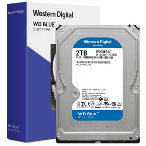 西部数据（WD）台式机机械硬盘Blue蓝盘 5400转 256MB SATA 2TB