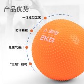 得力(deli)中考实心球2KG 中小学生比赛训练专用橙色 FT300-1