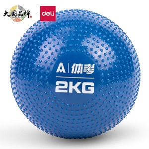 得力 中考实心球2KG 全国中小学生比赛训练专用球蓝色 FT300-2