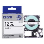 爱普生（EPSON）LK-4WBN 标签机色带12mm 白底黑字(LW-K400L/LW-600P/LW-700/LW-1000P/LW-Z700/LW-Z900)