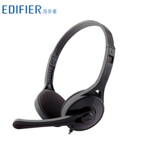 漫步者（EDIFIER） K550电脑耳机头戴式台式手机音乐耳麦带麦克风话筒重低音有线通用 典雅黑