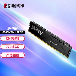 金士顿 (Kingston) FURY 32GB DDR5 6000 台式机内存条 骇客神条