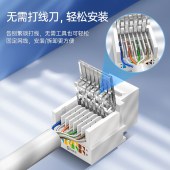 山泽(SAMZHE)超五类网络模块 CAT5e免打网线面板模块 RJ45水晶头母座