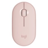 罗技（Logitech）LOGITECH PEBBLE无线蓝牙鼠标 静音鼠标办公鹅卵石造型 轻薄便携 玫瑰粉