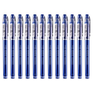 晨光（M&G） 文具0.5mm中性笔全针管考试签字笔学生水笔12支装 AGPB4501蓝色 0.5mm