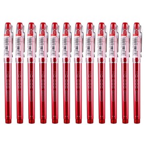 晨光（M&G） 文具0.5mm中性笔全针管考试签字笔学生水笔12支装 AGPB4501 红色 0.5mm