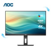 AOC 27英寸显示器 4K高清 Type-C 65W反向充电 IPS屏 U27P2C