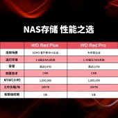 西部数据 NAS硬盘 WD Red Pro 西数红盘Pro 16TB CMR 7200转 512MB SATA 网络存储